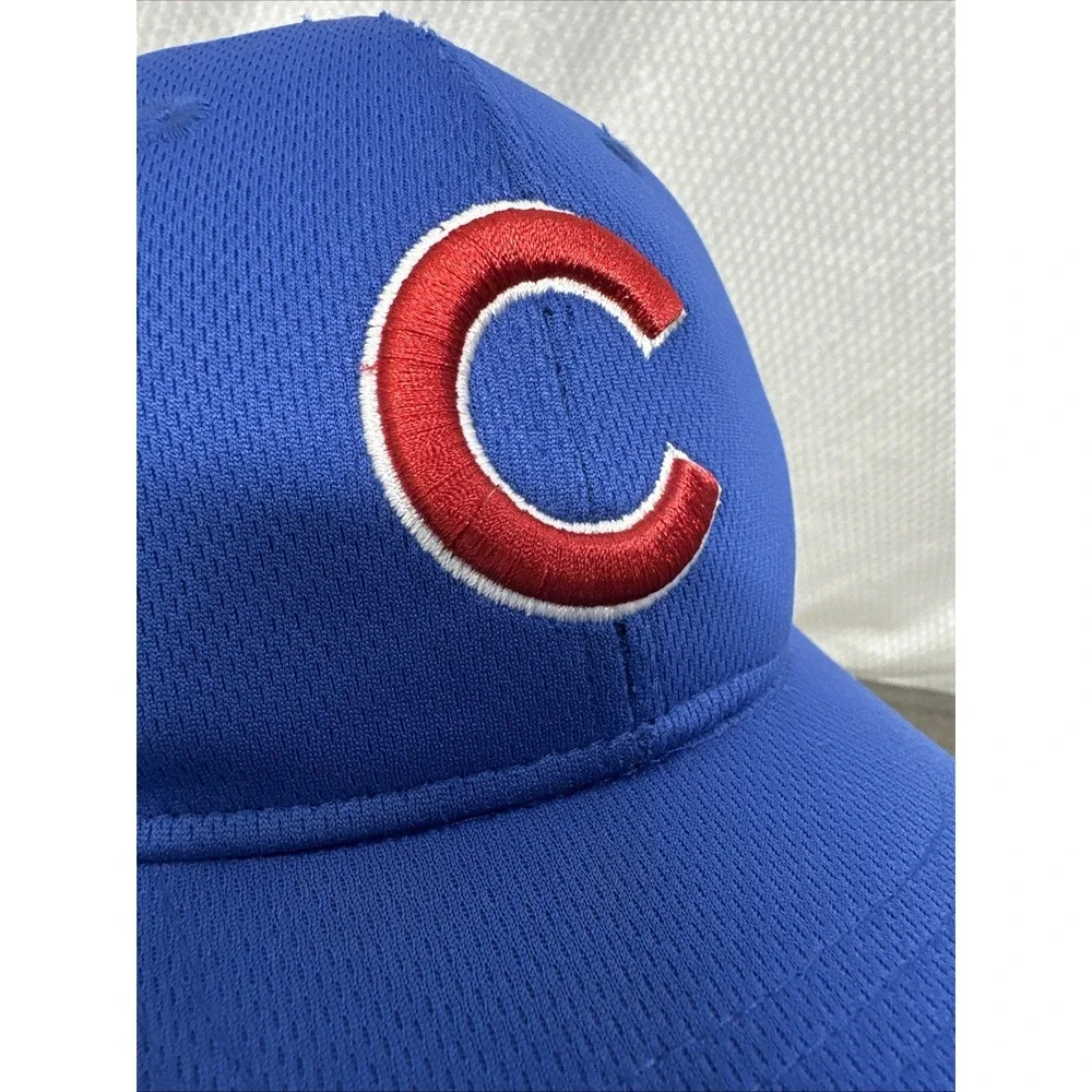 Mens Chicago Cubs Baseball Cap Blue Red Embroidered C Logo Adjustable Strap